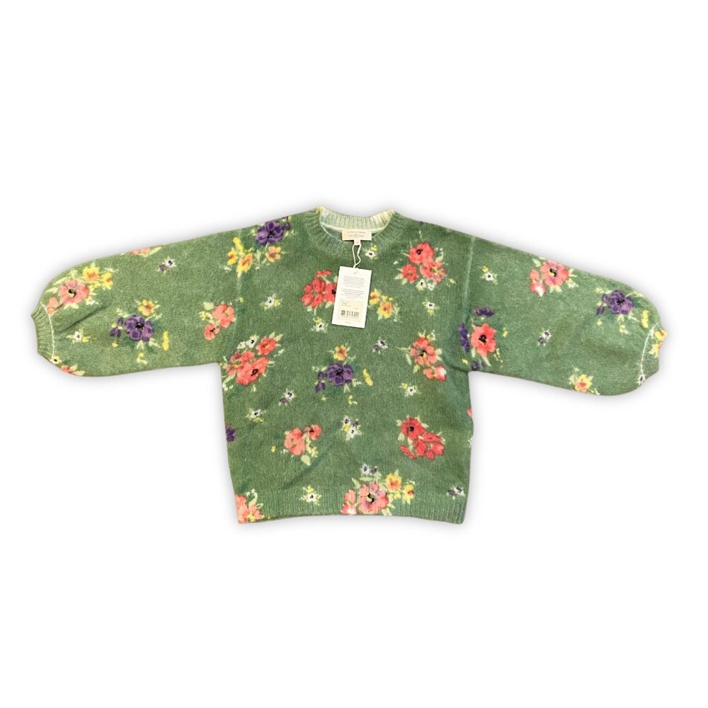 NWT SÉZANE Silvia Jumper Garden Mohair/Wool Blend Floral Pullover Sweater - M